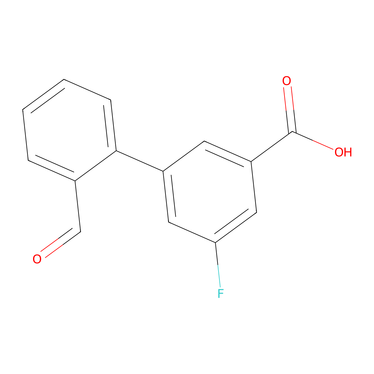 5-Fluoro-3-(2-formylphenyl)benzoic acid molecular structure, CAS 1261945-89-4