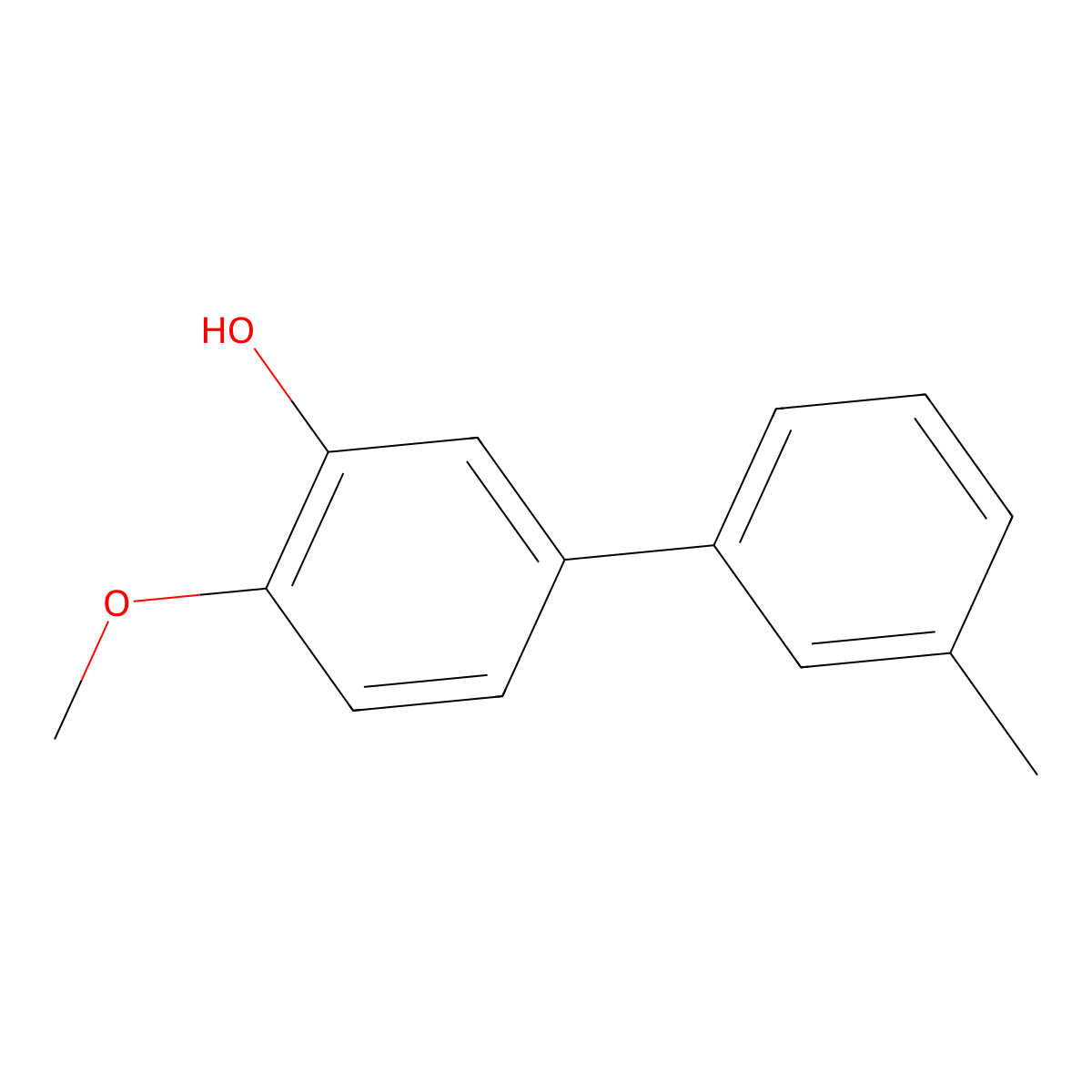 2-Methoxy-5-(3-methylphenyl)phenol molecular structure, CAS 1261945-93-0
