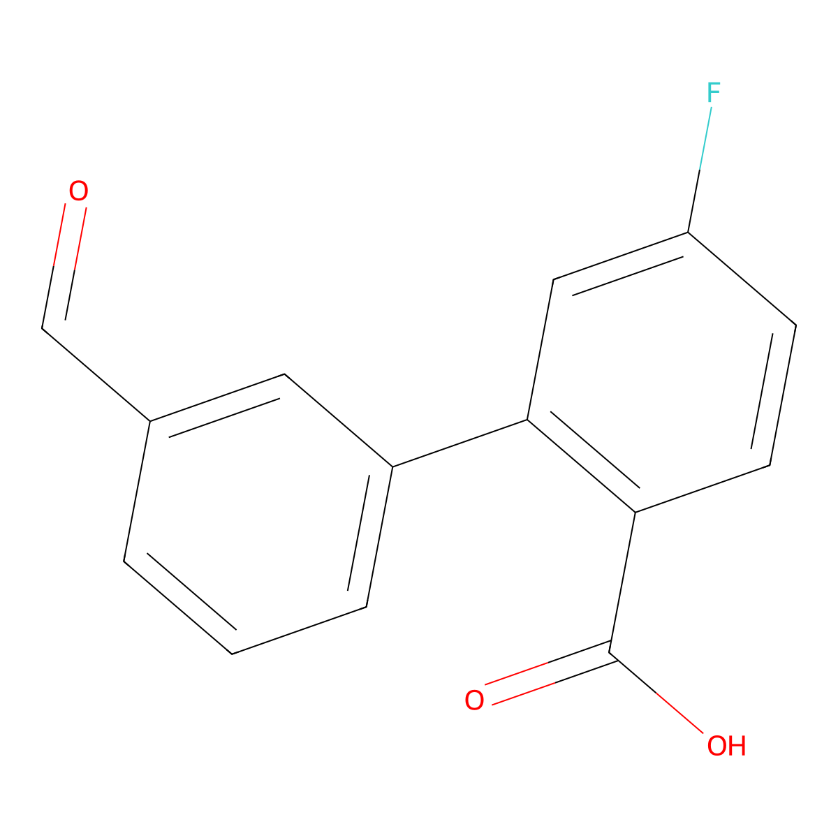 4-Fluoro-2-(3-formylphenyl)benzoic acid molecular structure, CAS 1261946-05-7