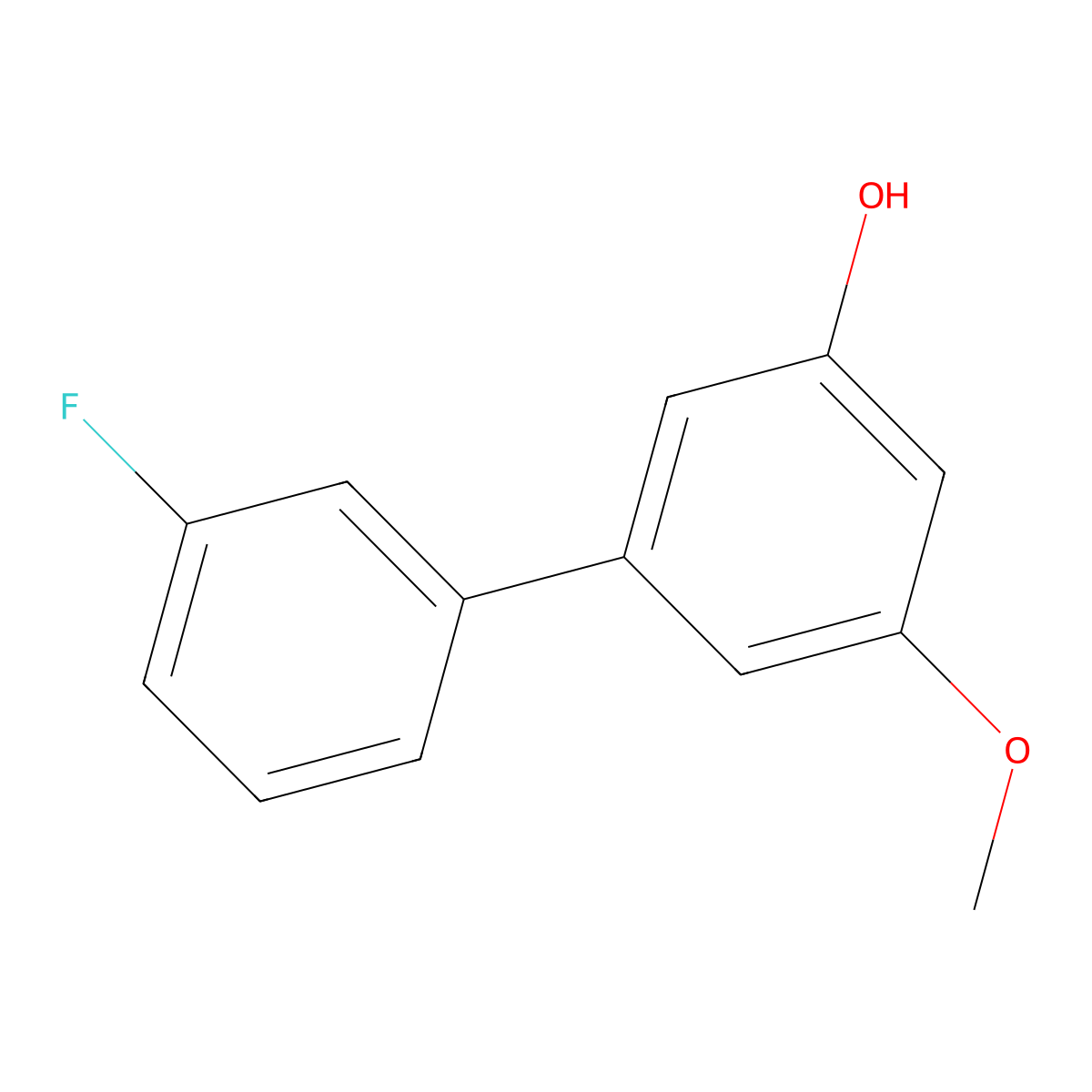 3'-Fluoro-5-methoxy[1,1'-biphenyl]-3-ol molecular structure, CAS 1261946-07-9