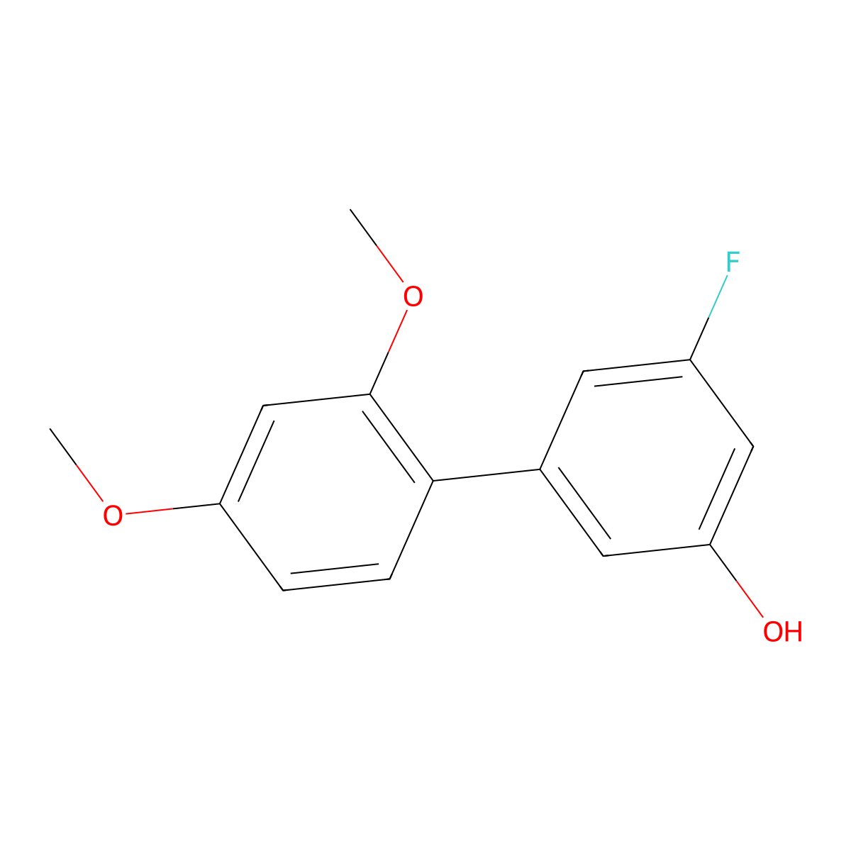 5-(2,4-Dimethoxyphenyl)-3-fluorophenol molecular structure, CAS 1261946-09-1