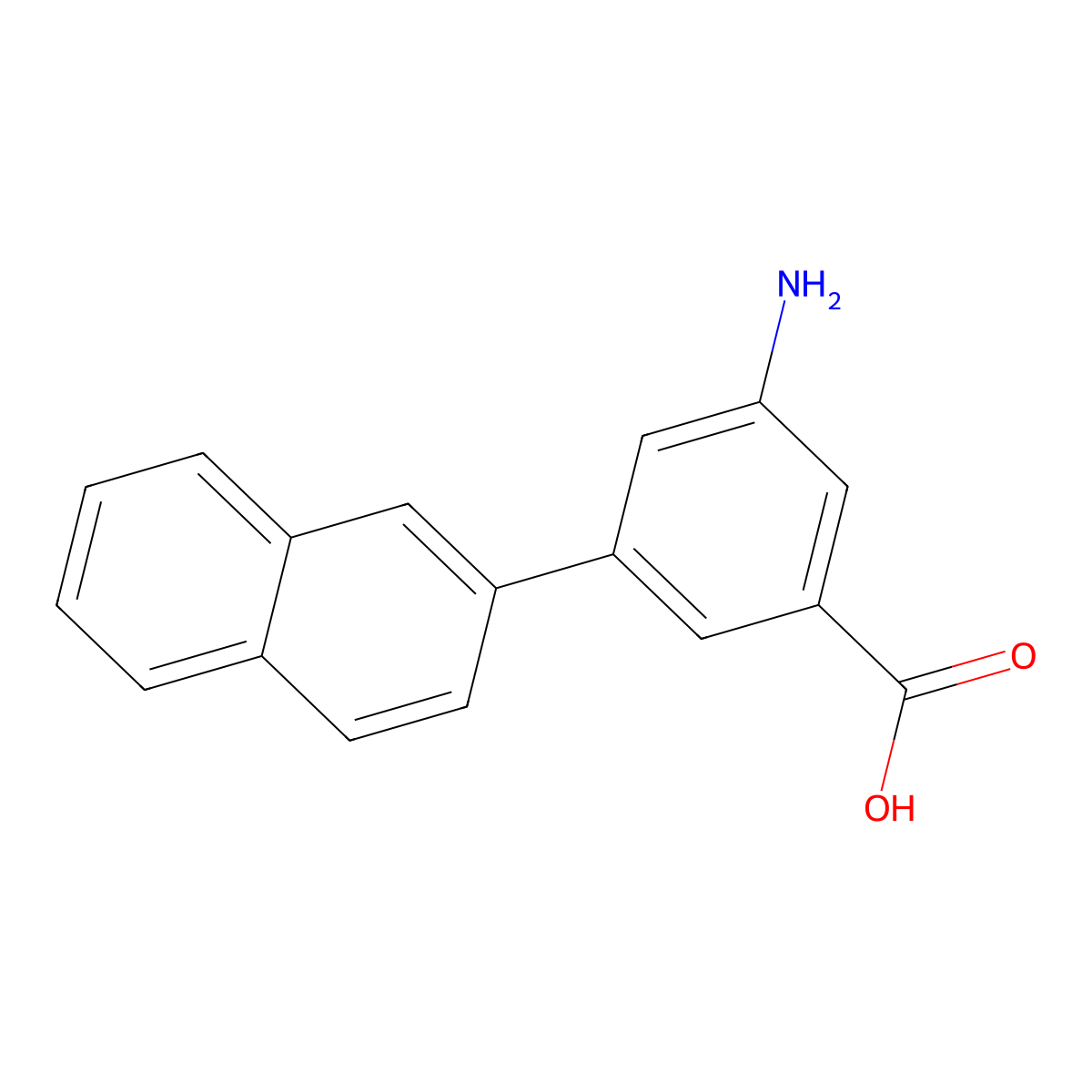3-Amino-5-(naphthalen-2-YL)benzoic acid molecular structure, CAS 1261946-10-4