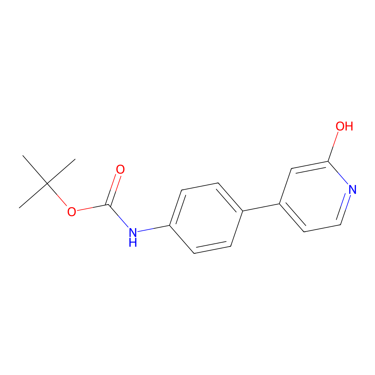 4-(4-Boc-aminophenyl)-2-hydroxypyridine molecular structure, CAS 1261946-14-8