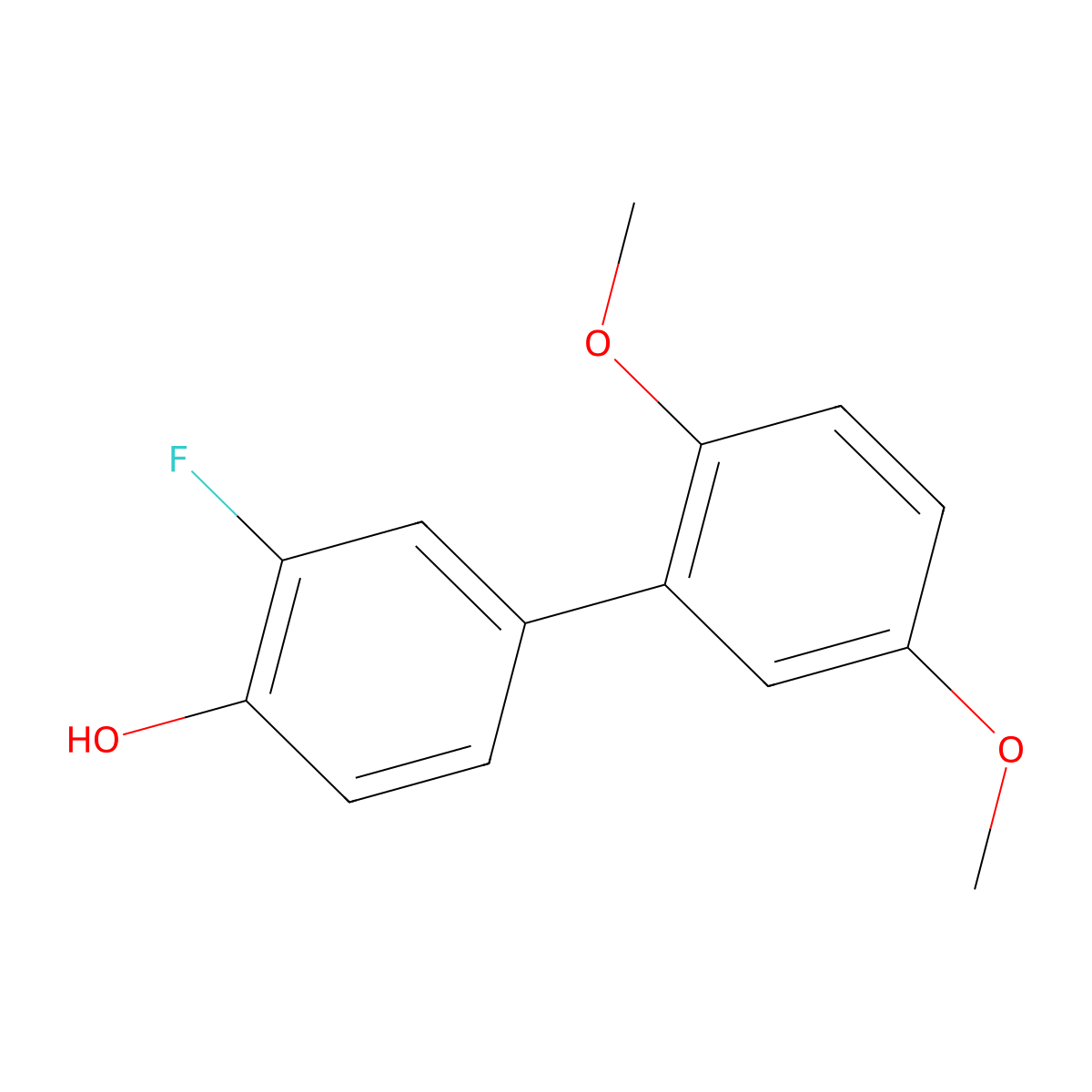 4-(2,5-Dimethoxyphenyl)-2-fluorophenol molecular structure, CAS 1261946-15-9