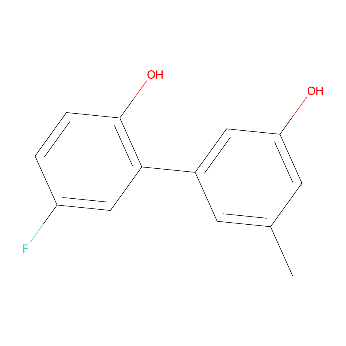 5-(5-Fluoro-2-hydroxyphenyl)-3-methylphenol molecular structure, CAS 1261946-17-1