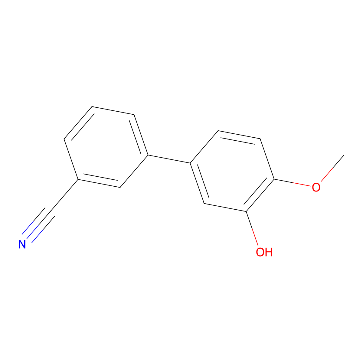 5-(3-Cyanophenyl)-2-methoxyphenol molecular structure, CAS 1261946-31-9