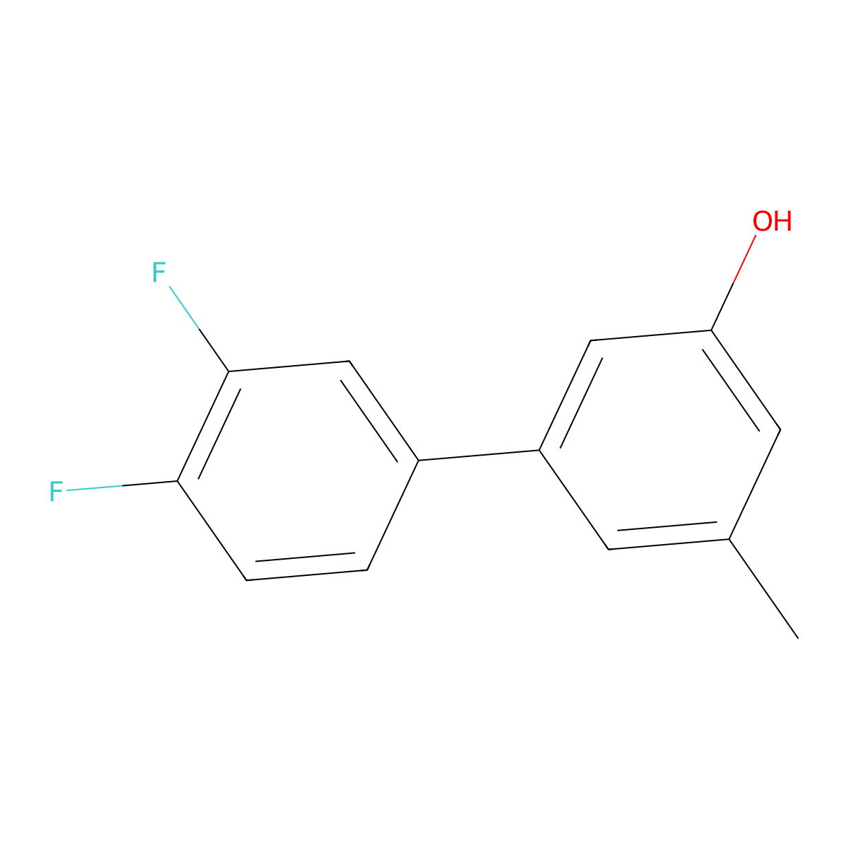 5-(3,4-Difluorophenyl)-3-methylphenol molecular structure, CAS 1261946-34-2
