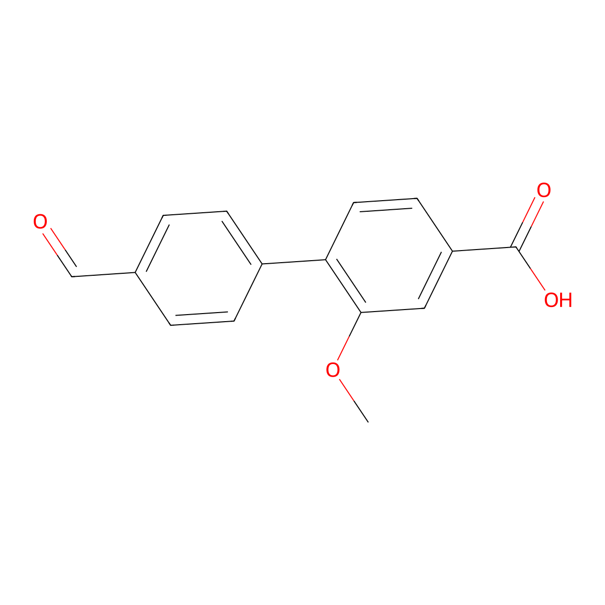 4-(4-Formylphenyl)-3-methoxybenzoic acid molecular structure, CAS 1261946-39-7