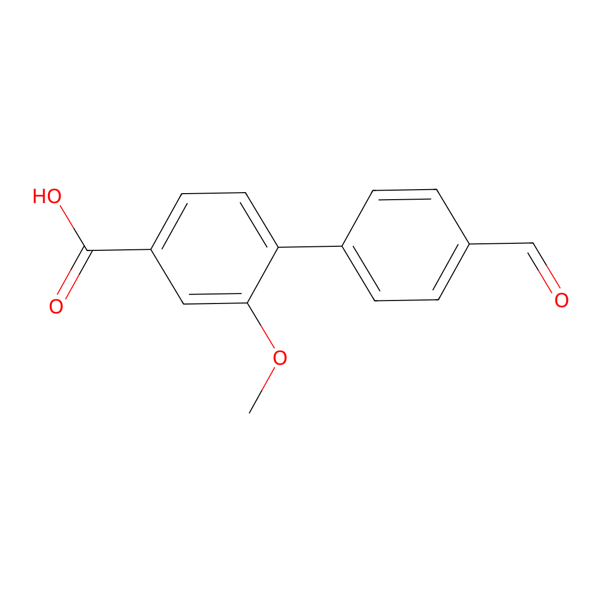 4-(4-Formylphenyl)-3-methoxybenzoic acid molecular structure, CAS 1261946-39-7