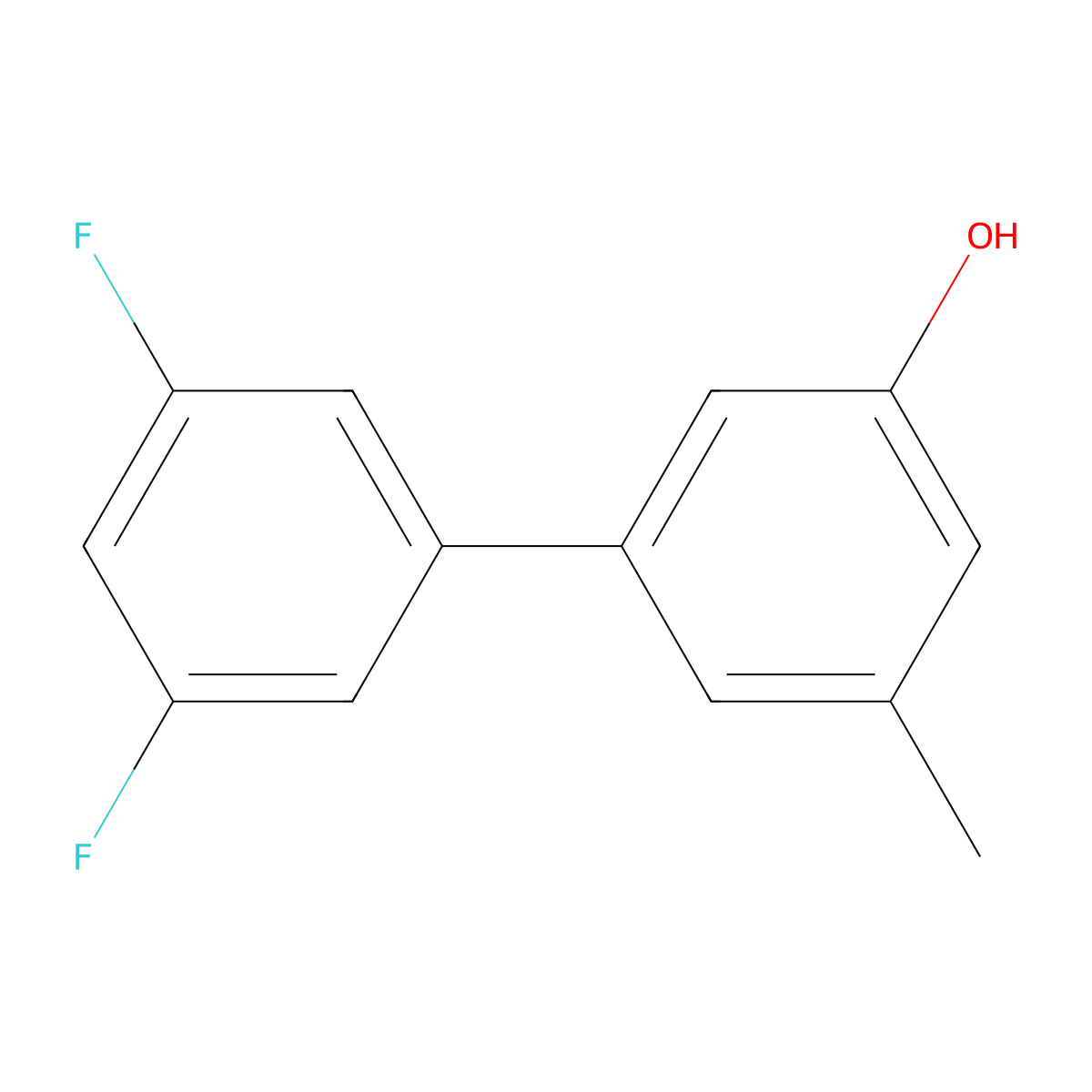 5-(3,5-Difluorophenyl)-3-methylphenol molecular structure, CAS 1261946-44-4