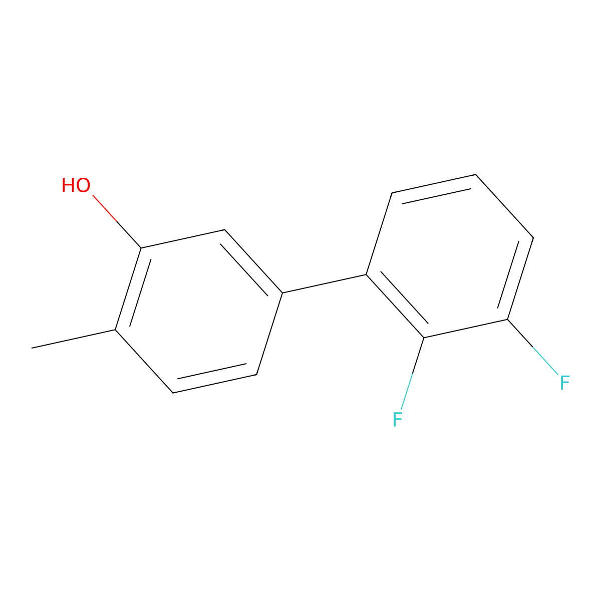 5-(2,3-Difluorophenyl)-2-methylphenol molecular structure, CAS 1261946-51-3