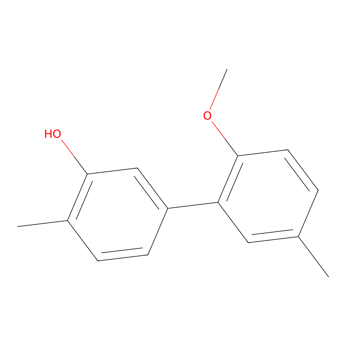 5-(2-Methoxy-5-methylphenyl)-2-methylphenol molecular structure, CAS 1261946-61-5