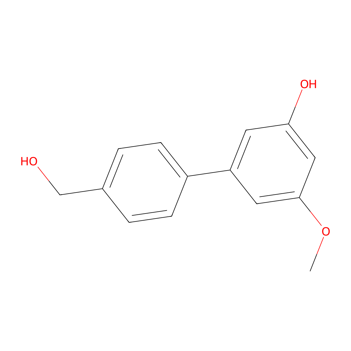 4'-(Hydroxymethyl)-5-methoxy[1,1'-biphenyl]-3-ol molecular structure, CAS 1261946-68-2