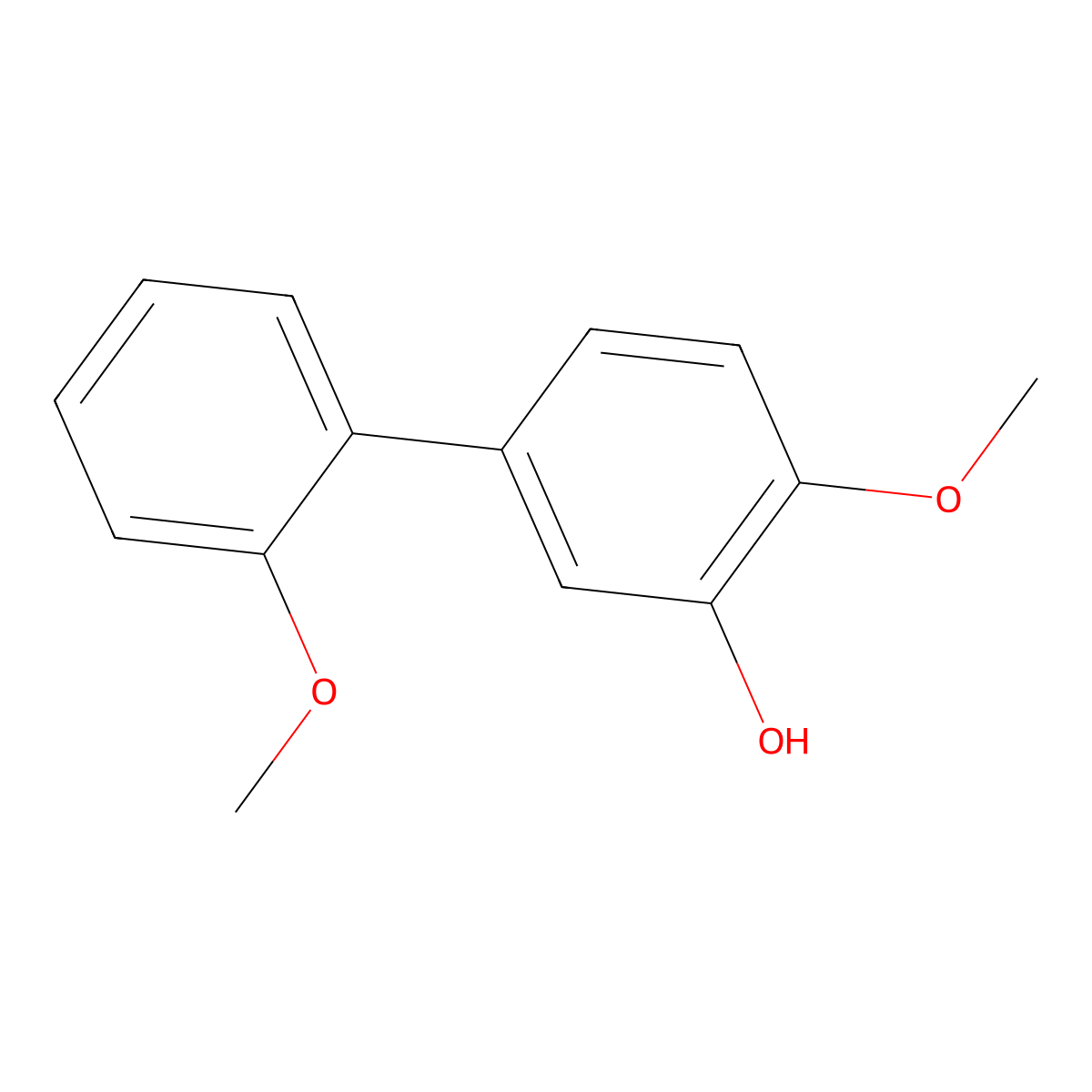 2-Methoxy-5-(2-methoxyphenyl)phenol molecular structure, CAS 1261946-79-5