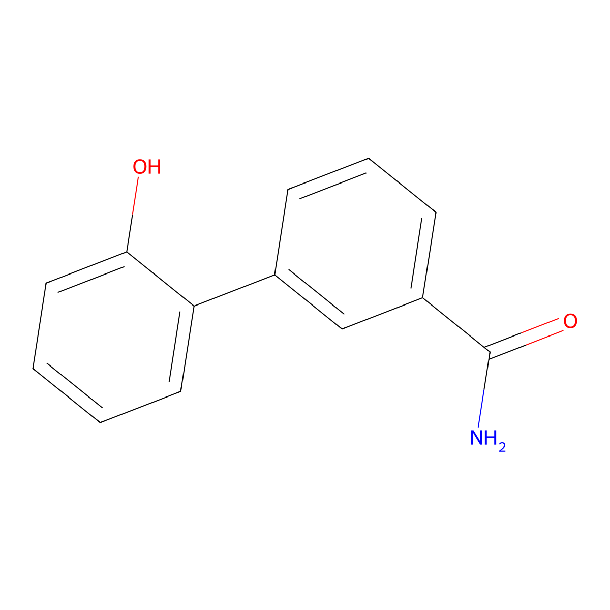 2-(3-Aminocarbonylphenyl)phenol molecular structure, CAS 1261946-86-4