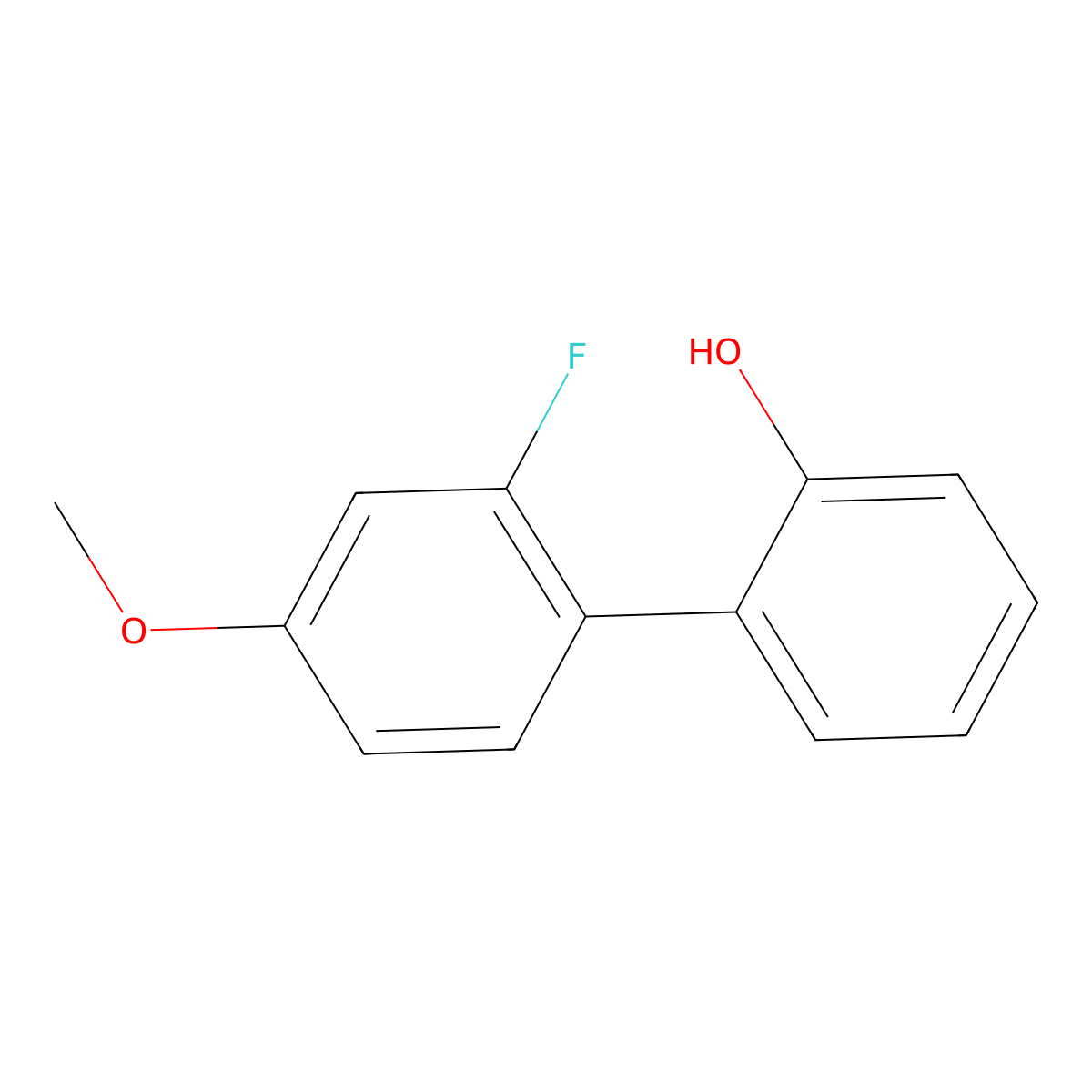 2-(2-Fluoro-4-methoxyphenyl)phenol molecular structure, CAS 1261947-01-6
