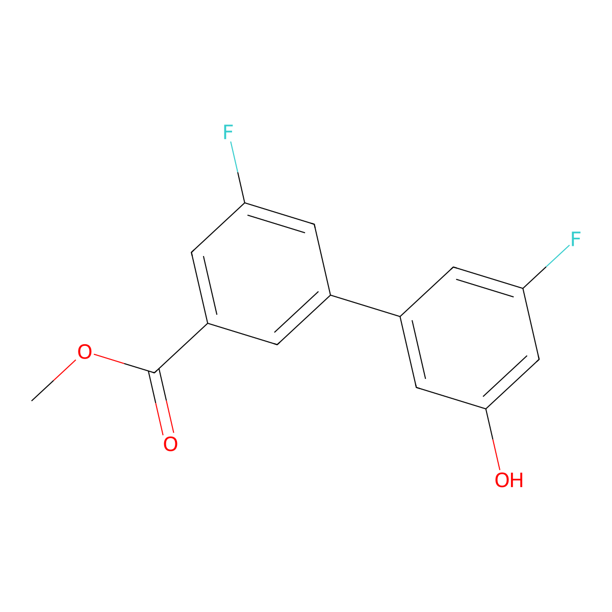 3-Fluoro-5-(3-fluoro-5-methoxycarbonylphenyl)phenol molecular structure, CAS 1261947-05-0