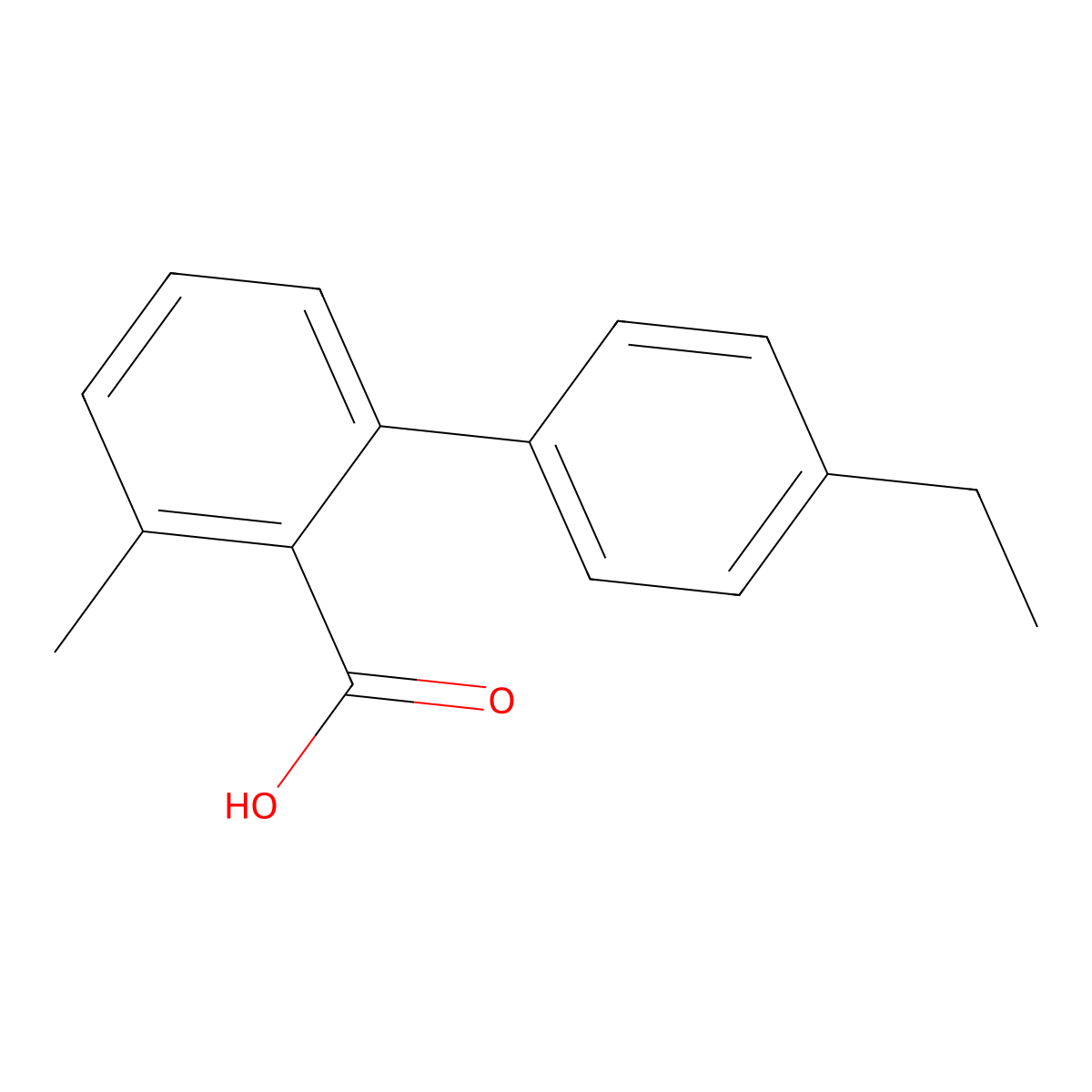 2-(4-Ethylphenyl)-6-methylbenzoic acid molecular structure, CAS 1261947-14-1