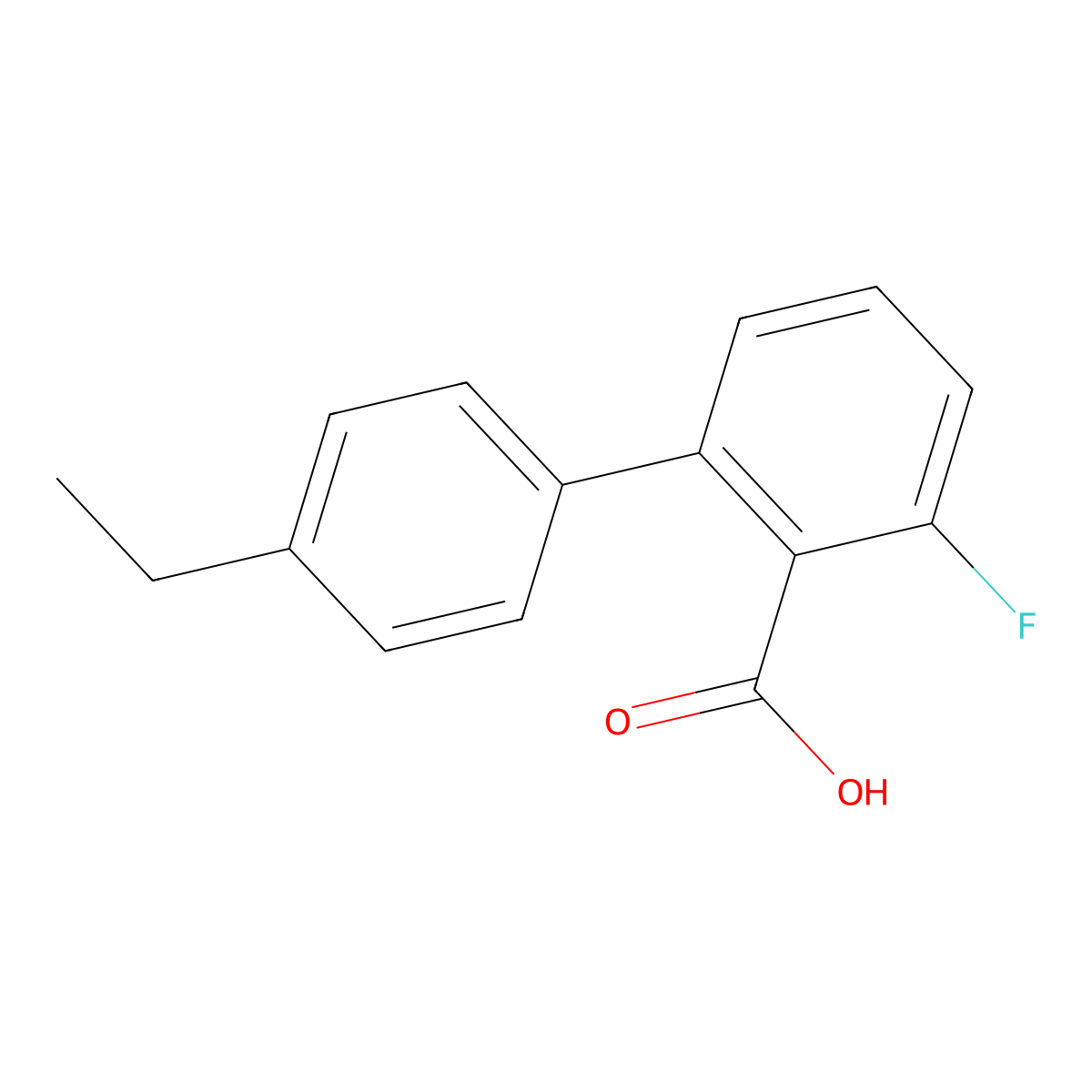 2-(4-Ethylphenyl)-6-fluorobenzoic acid molecular structure, CAS 1261947-20-9