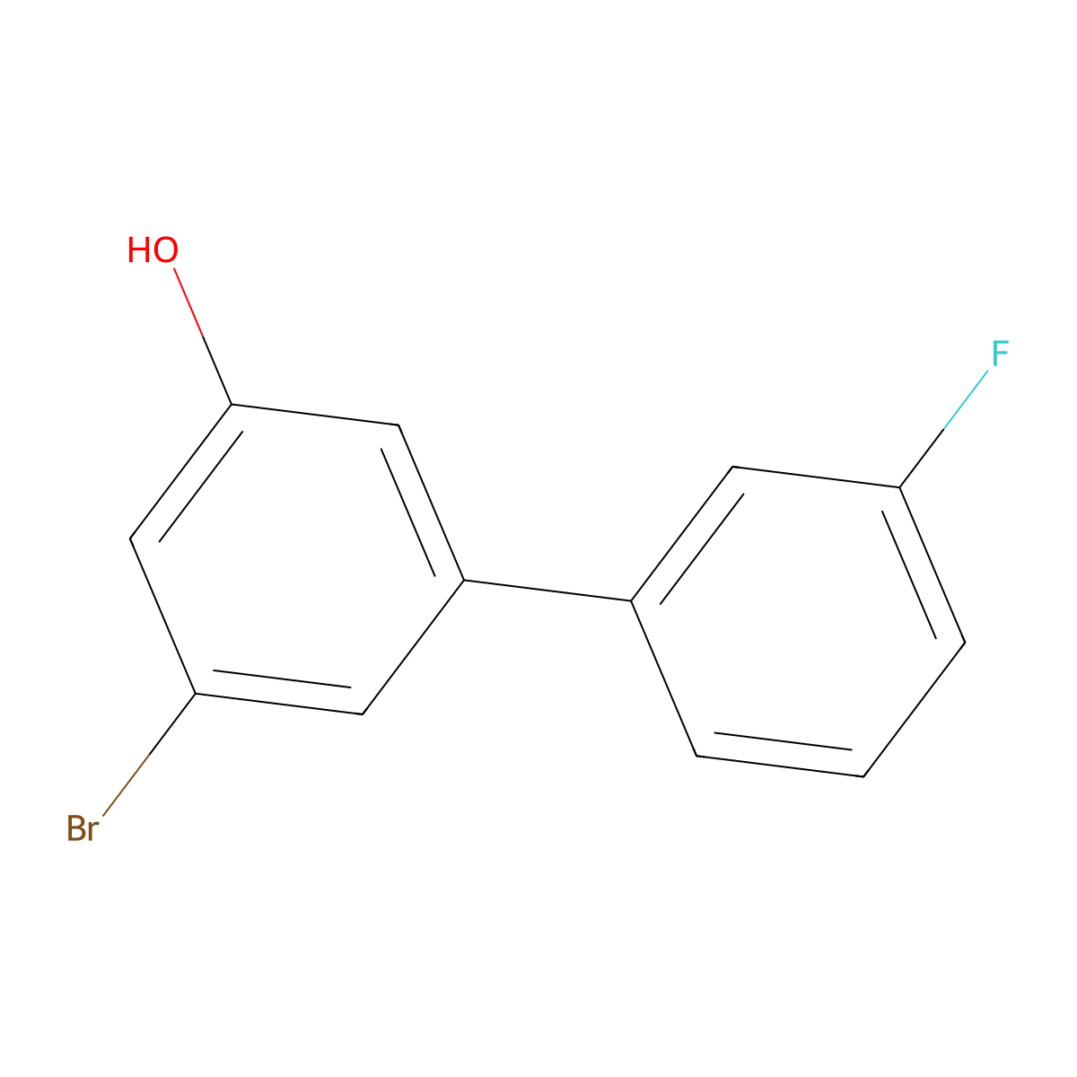 3-Bromo-5-(3-fluorophenyl)phenol molecular structure, CAS 1261947-23-2