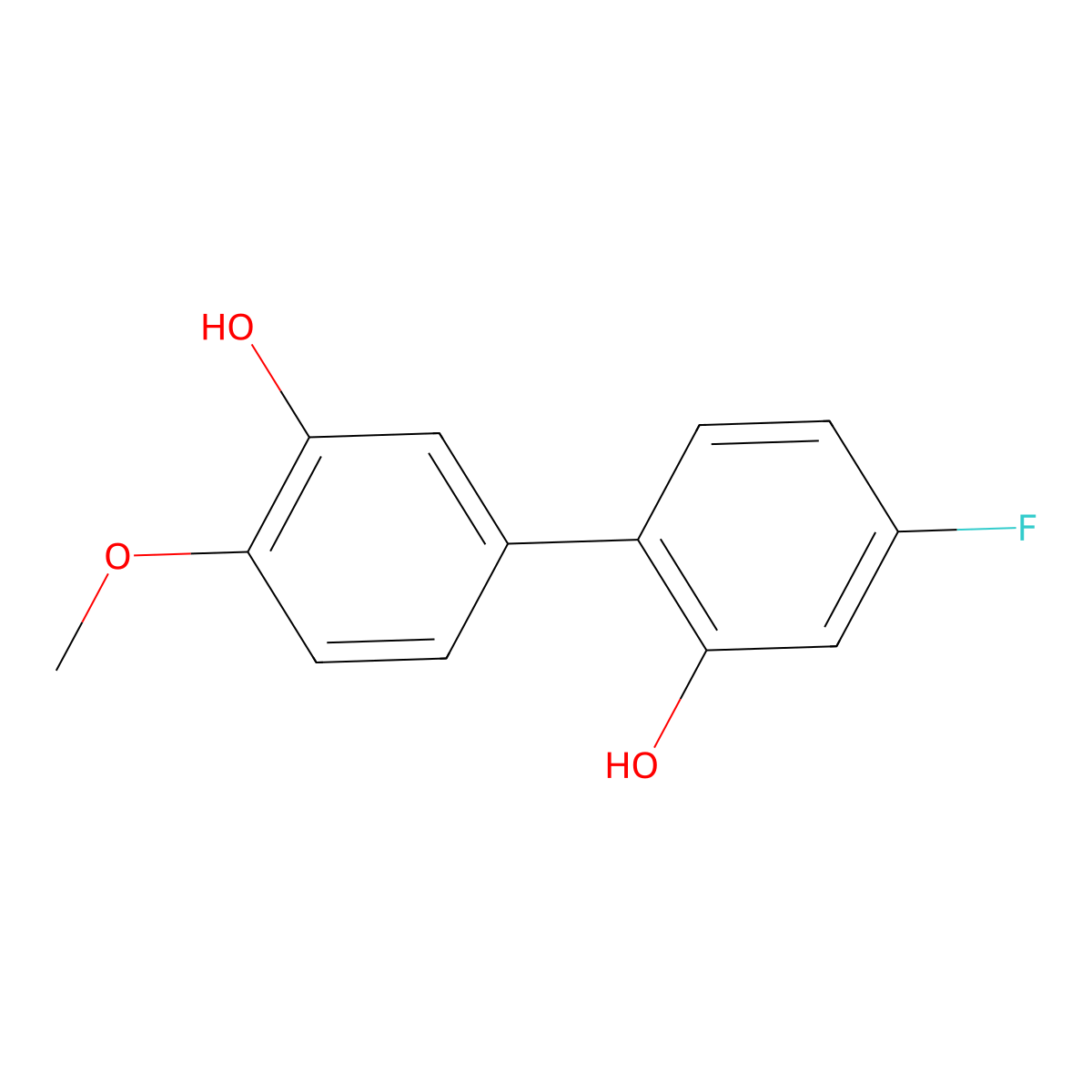 5-(4-Fluoro-2-hydroxyphenyl)-2-methoxyphenol molecular structure, CAS 1261947-25-4