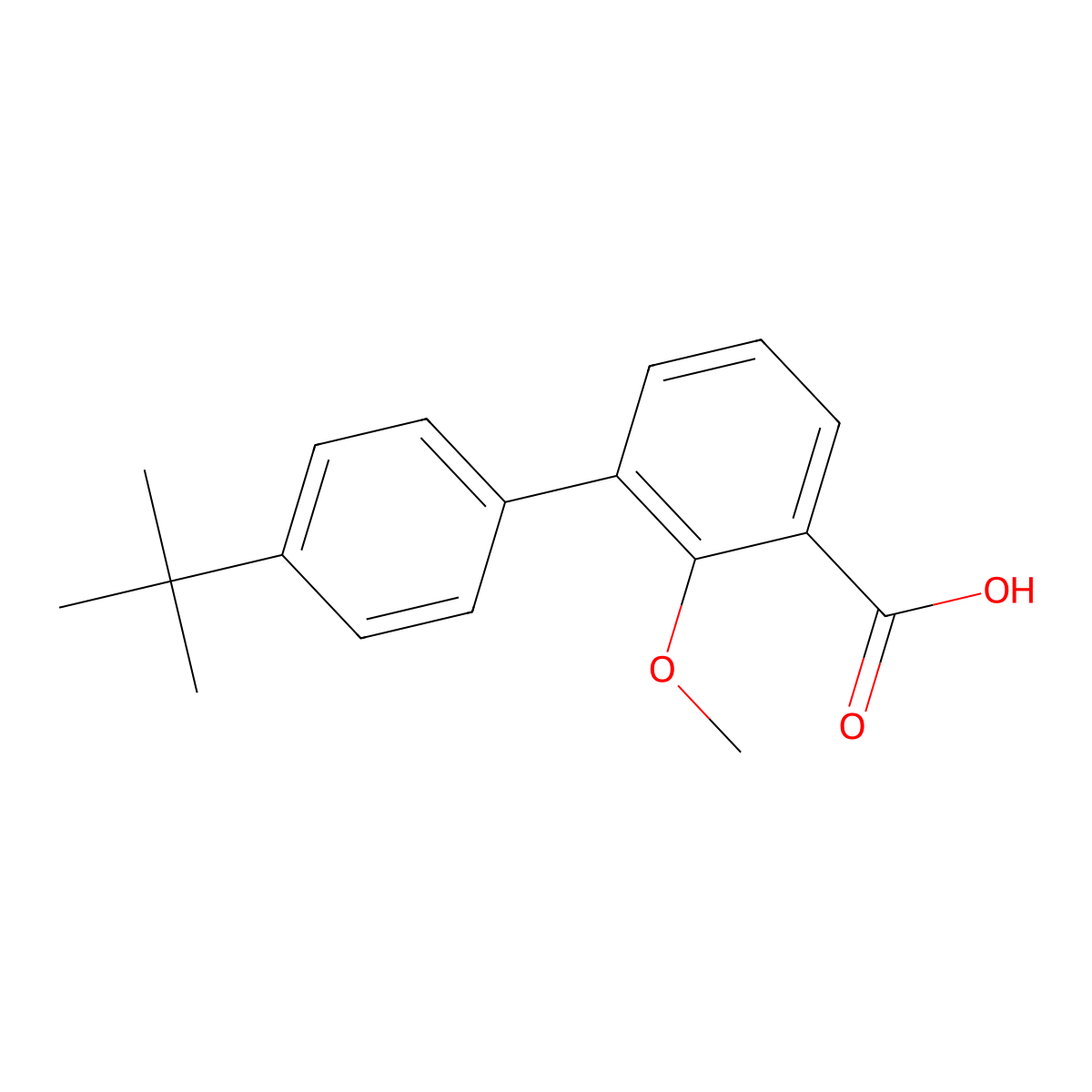 2-Methoxy-3-(4-T-butylphenyl)benzoic acid molecular structure, CAS 1261947-32-3