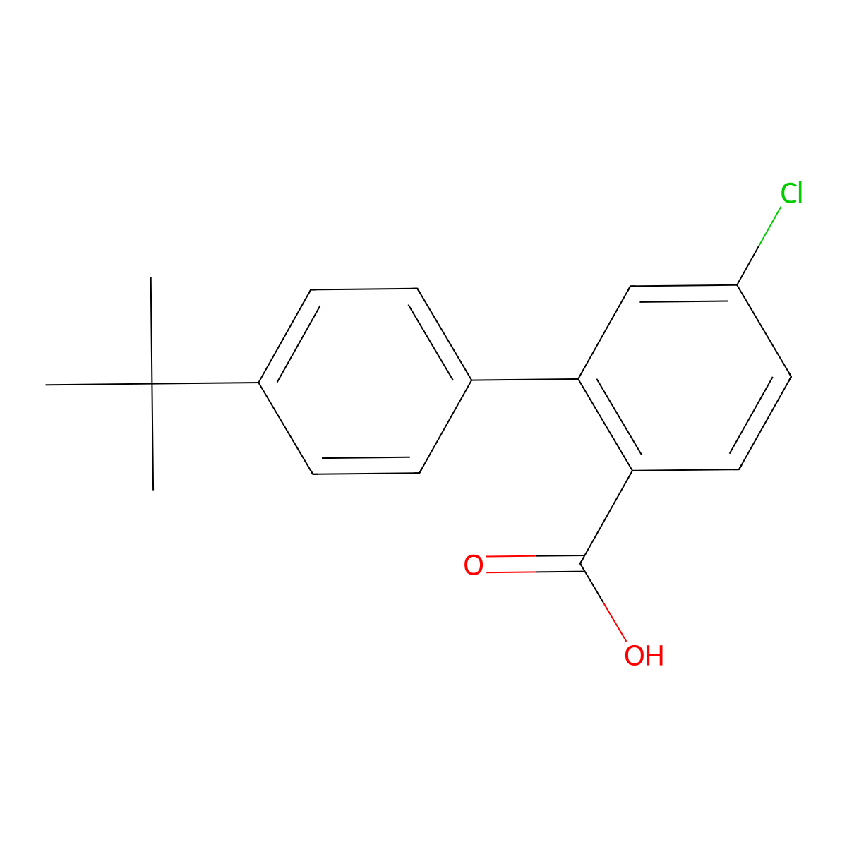 4-Chloro-2-(4-T-butylphenyl)benzoic acid molecular structure, CAS 1261947-39-0