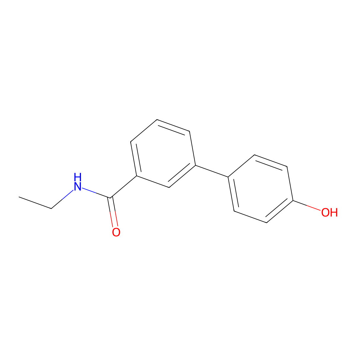N-Ethyl-4'-hydroxy-[1,1'-biphenyl]-3-carboxamide molecular structure, CAS 1261947-44-7