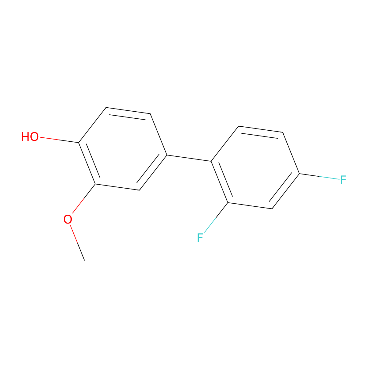 4-(2,4-Difluorophenyl)-2-methoxyphenol molecular structure, CAS 1261947-49-2