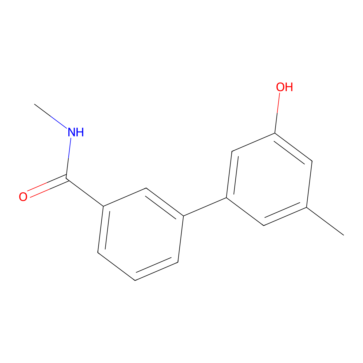3-Methyl-5-[3-(N-methylaminocarbonyl)phenyl]phenol molecular structure, CAS 1261947-50-5