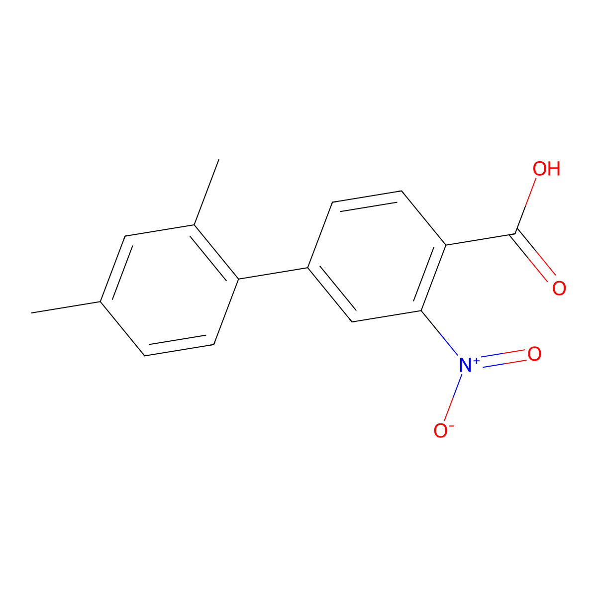 4-(2,4-Dimethylphenyl)-2-nitrobenzoic acid molecular structure, CAS 1261947-52-7