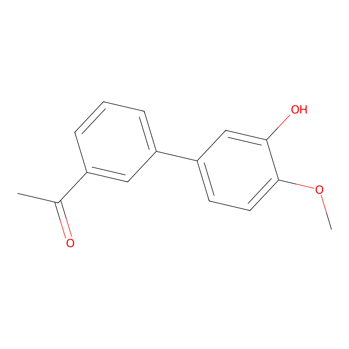 5-(3-Acetylphenyl)-2-methoxyphenol molecular structure, CAS 1261947-61-8