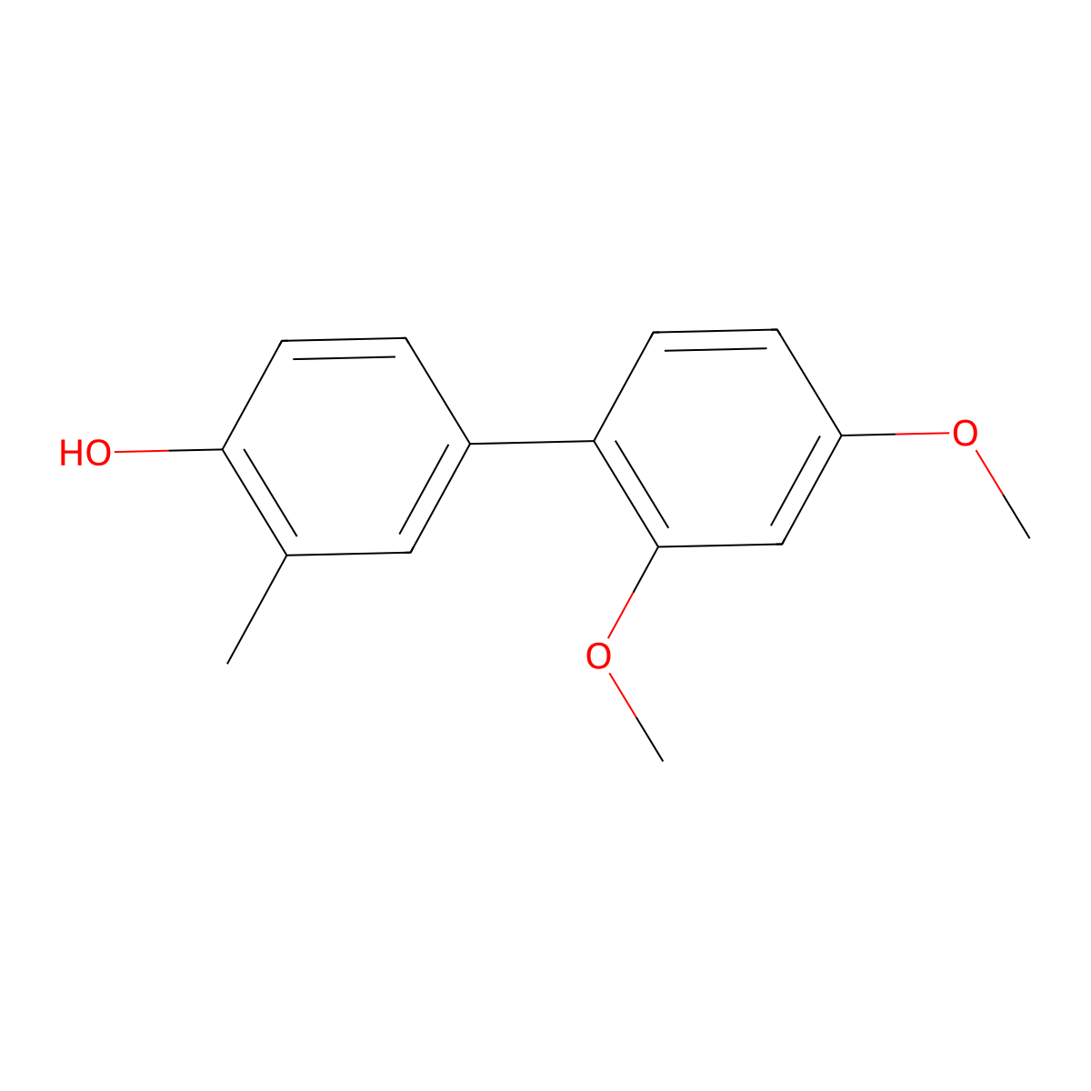 4-(2,4-Dimethoxyphenyl)-2-methylphenol molecular structure, CAS 1261947-63-0
