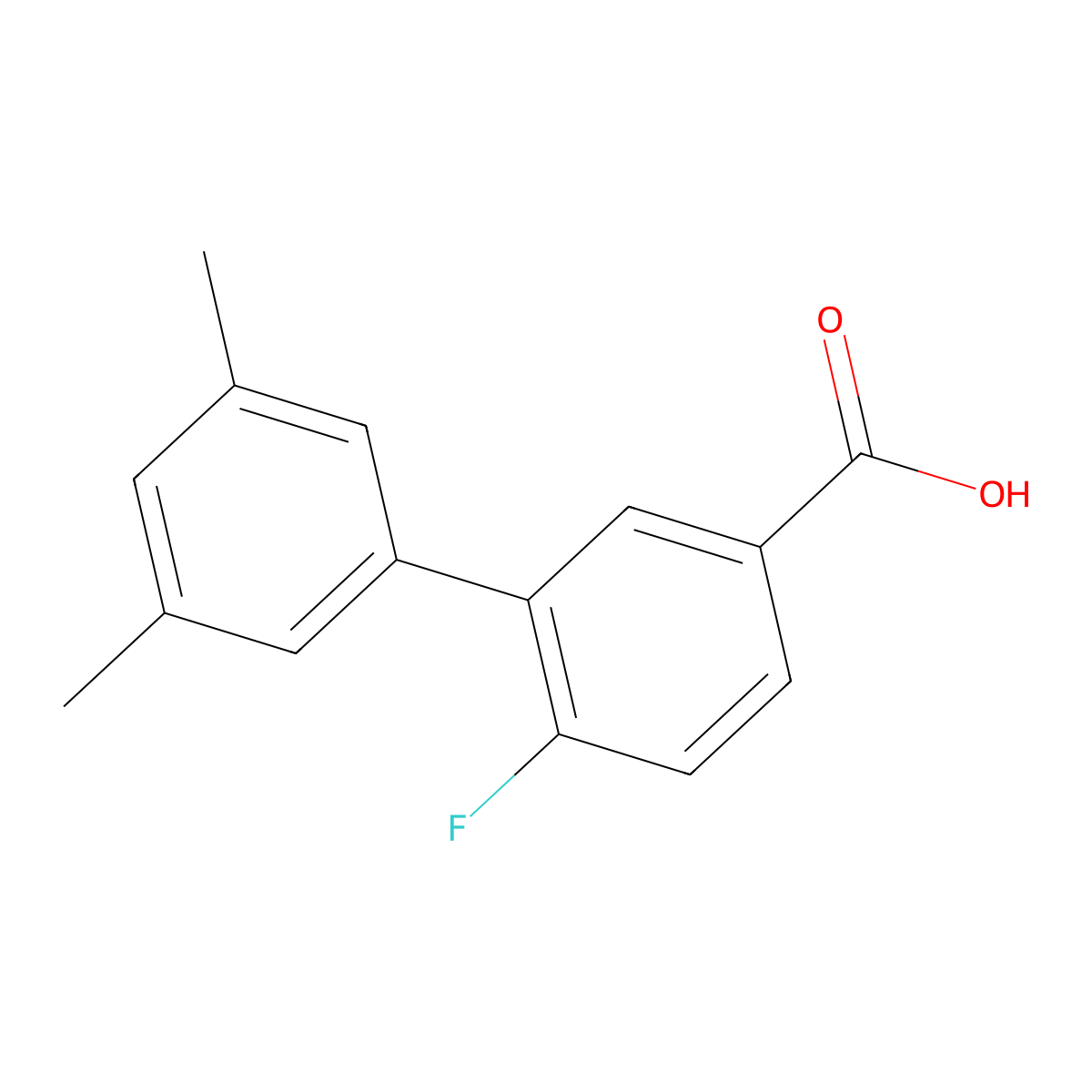 3-(3,5-Dimethylphenyl)-4-fluorobenzoic acid molecular structure, CAS 1261947-65-2