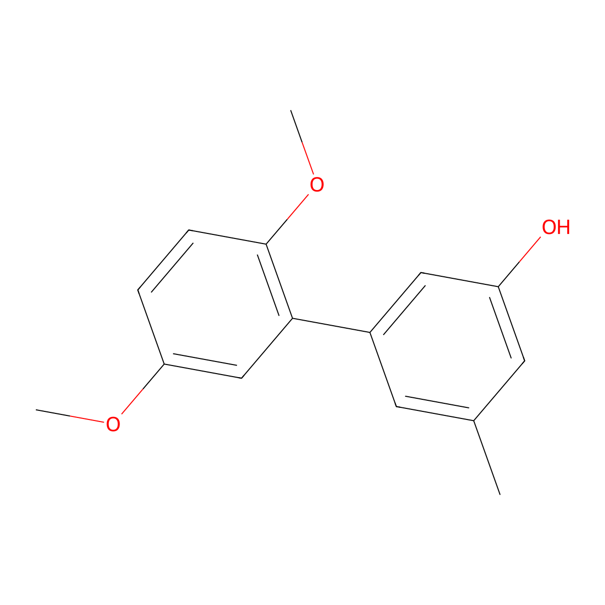 5-(2,5-Dimethoxyphenyl)-3-methylphenol molecular structure, CAS 1261947-67-4