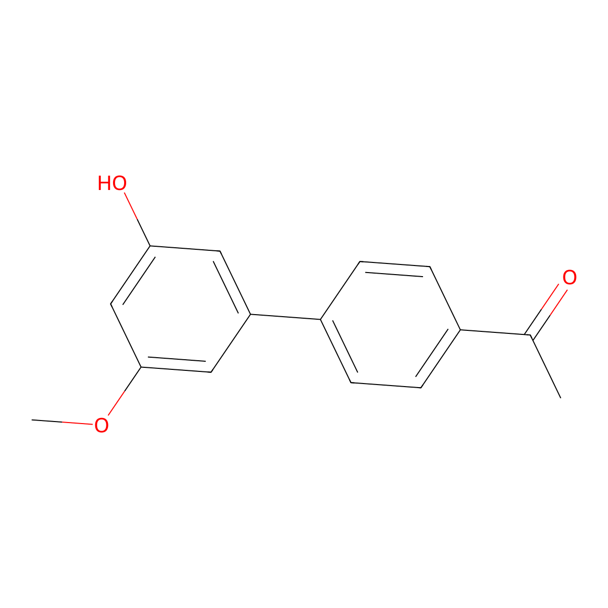 1-(3'-Hydroxy-5'-methoxy[1,1'-biphenyl]-4-yl)ethan-1-one molecular structure, CAS 1261947-68-5