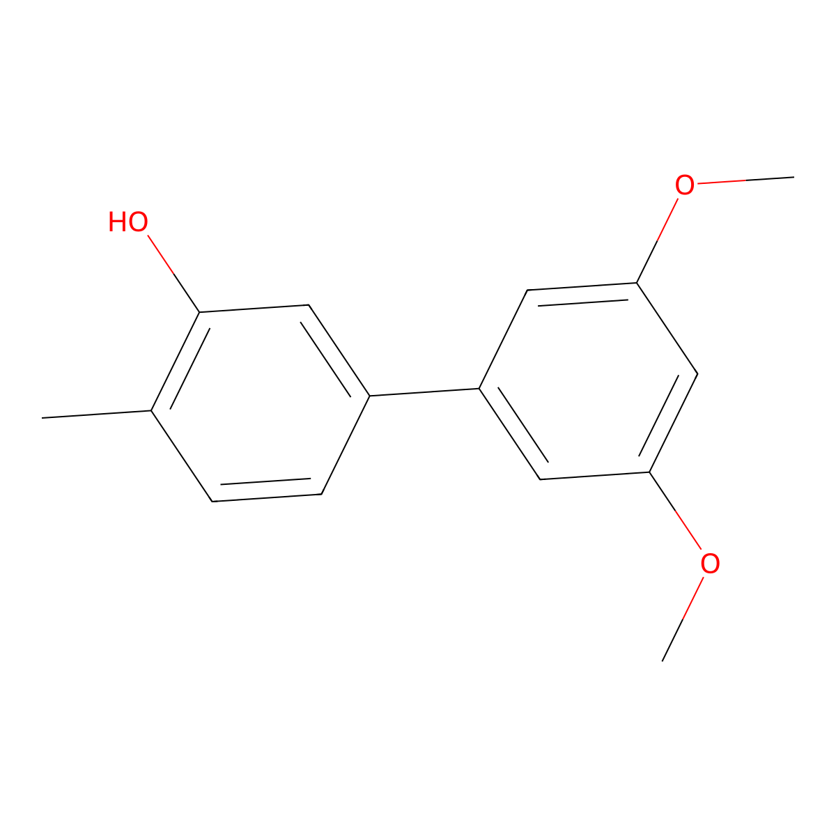 5-(3,5-Dimethoxyphenyl)-2-methylphenol molecular structure, CAS 1261947-78-7