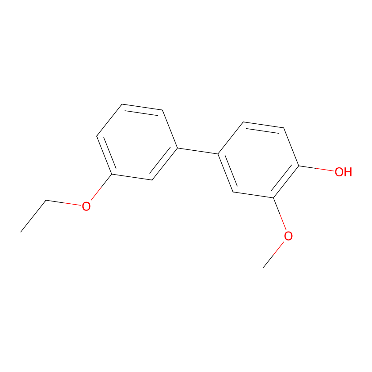 4-(3-Ethoxyphenyl)-2-methoxyphenol molecular structure, CAS 1261947-86-7