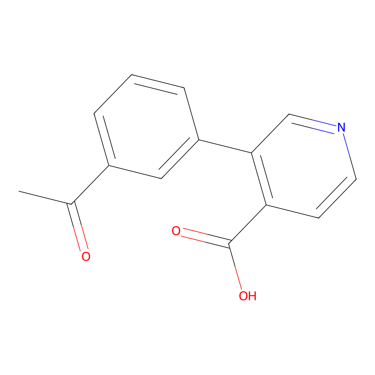 3-(3-Acetylphenyl)isonicotinic acid molecular structure, CAS 1261948-02-0