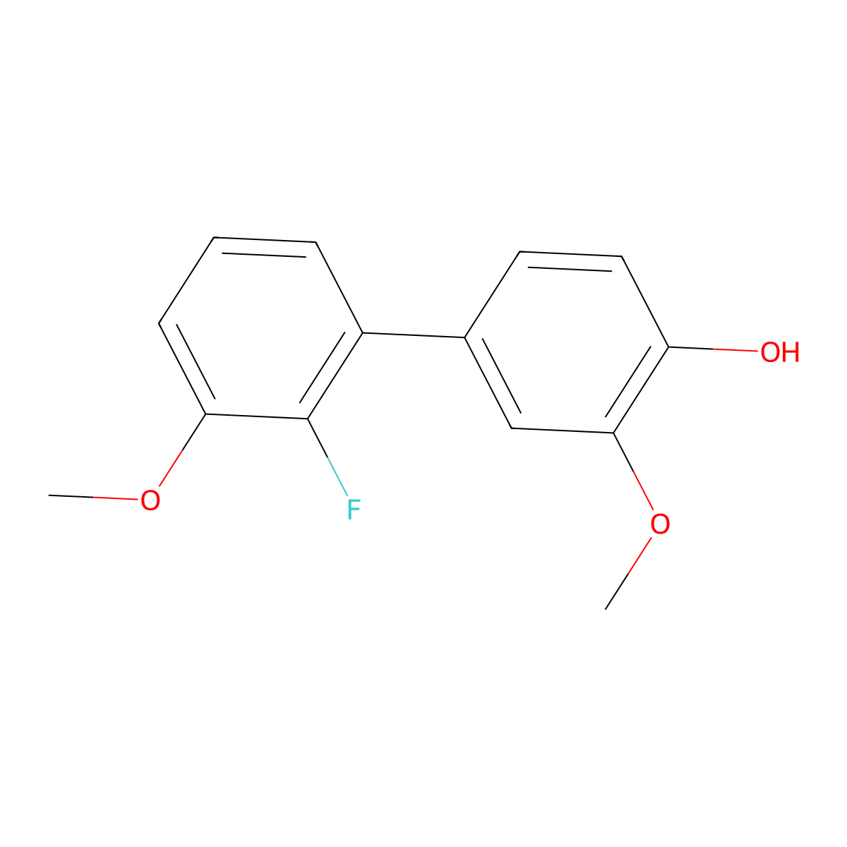 4-(2-Fluoro-3-methoxyphenyl)-2-methoxyphenol molecular structure, CAS 1261948-14-4