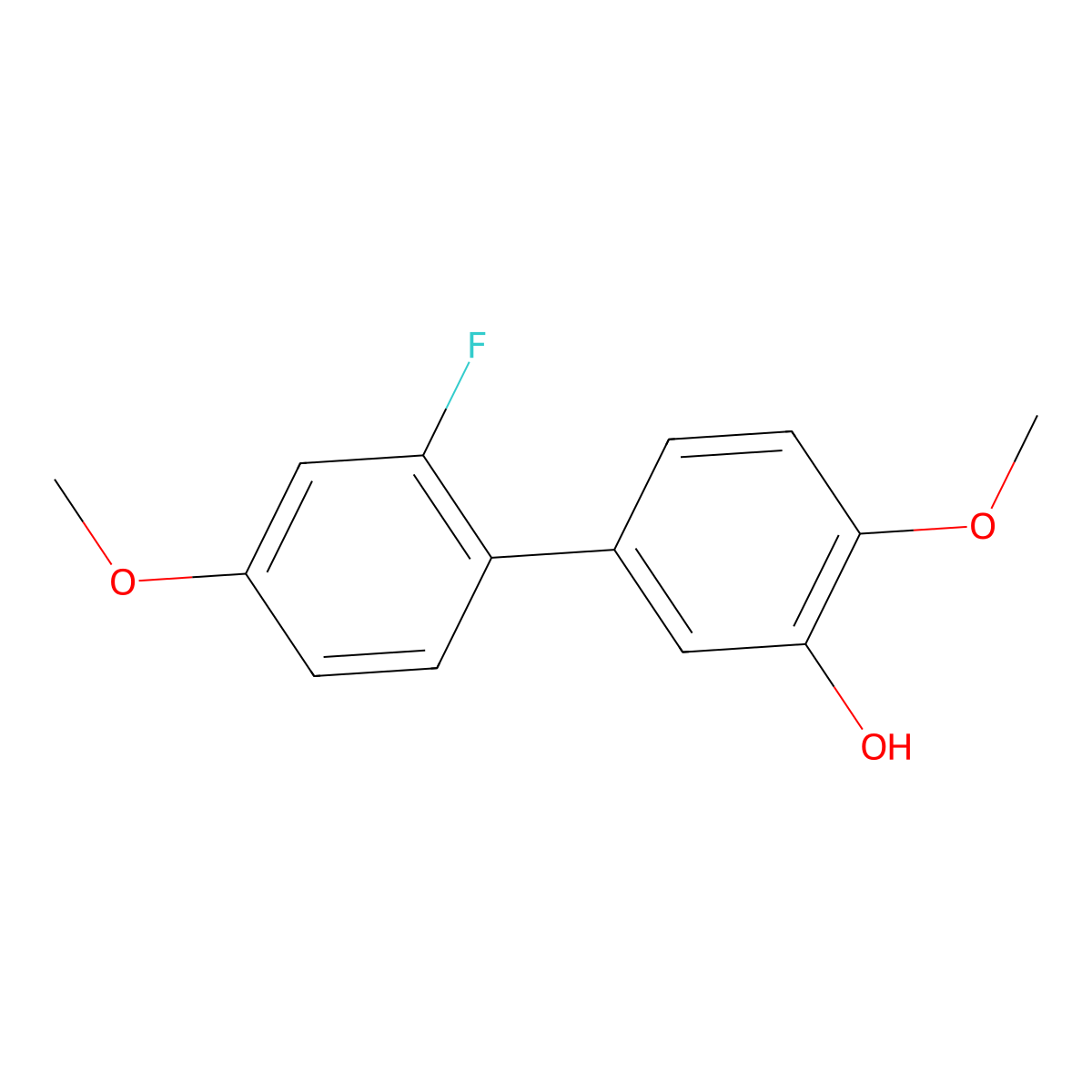 5-(2-Fluoro-4-methoxyphenyl)-2-methoxyphenol molecular structure, CAS 1261948-21-3