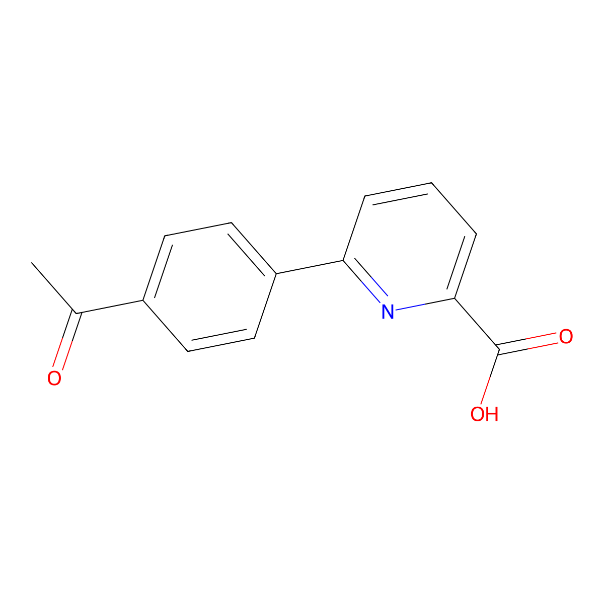 6-(4-Acetylphenyl)pyridine-2-carboxylic acid molecular structure, CAS 1261948-27-9