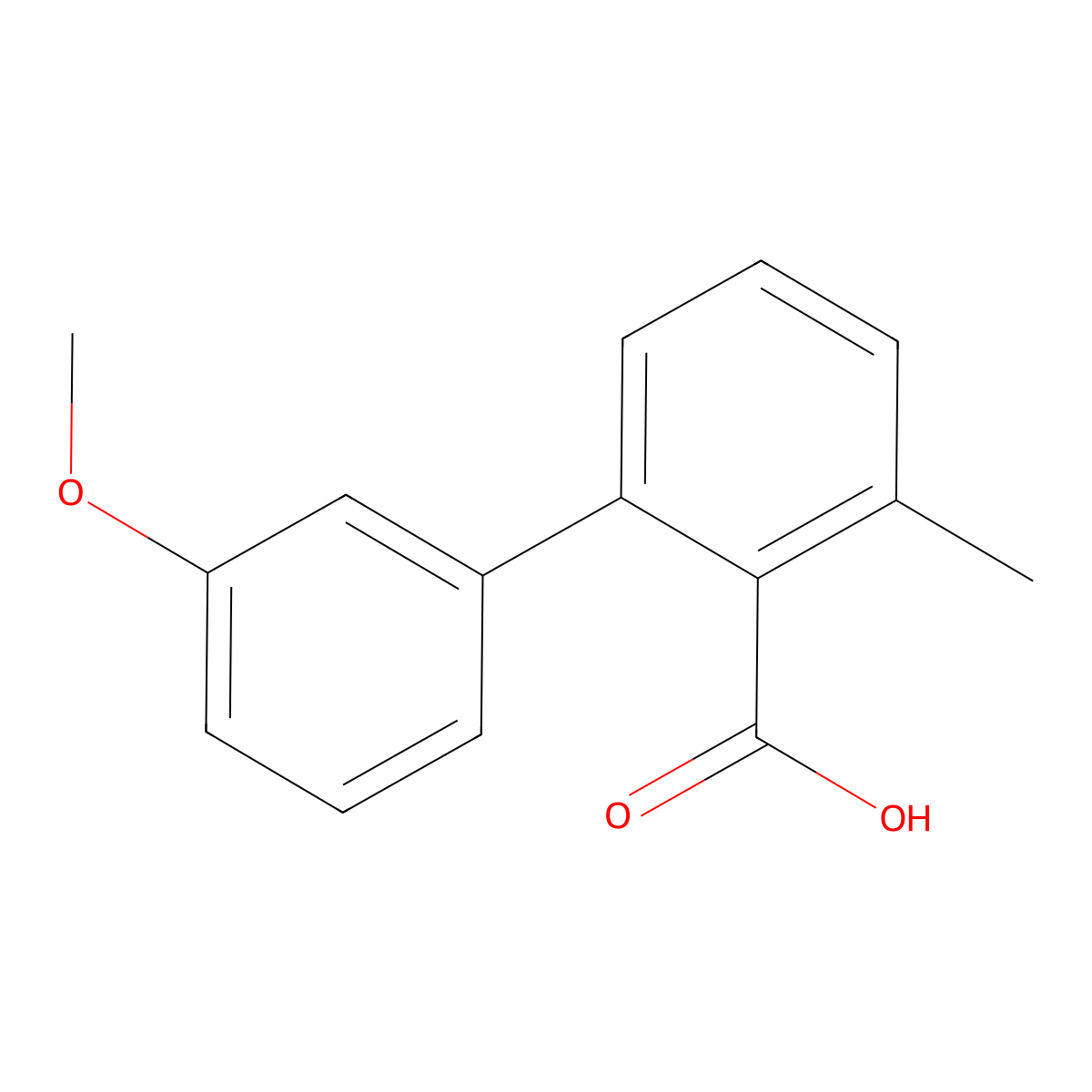 2-(3-Methoxyphenyl)-6-methylbenzoic acid molecular structure, CAS 1261948-32-6