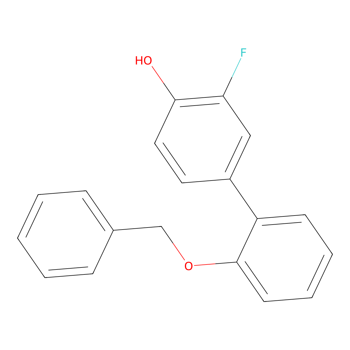4-(2-Benzyloxyphenyl)-2-fluorophenol molecular structure, CAS 1261948-41-7
