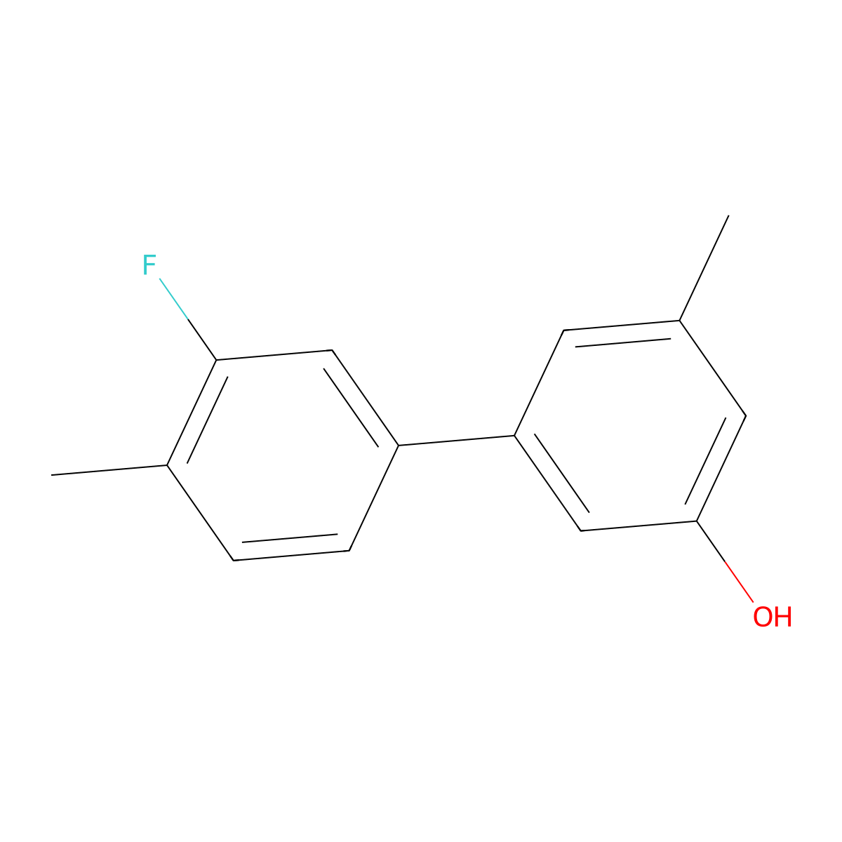 5-(3-Fluoro-4-methylphenyl)-3-methylphenol molecular structure, CAS 1261948-44-0