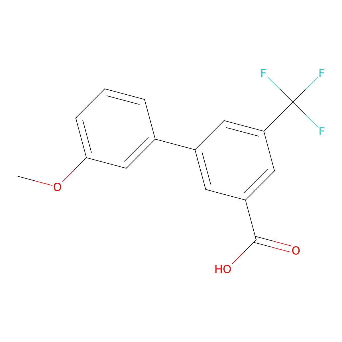 3-(3-Methoxyphenyl)-5-trifluoromethylbenzoic acid molecular structure, CAS 1261948-48-4
