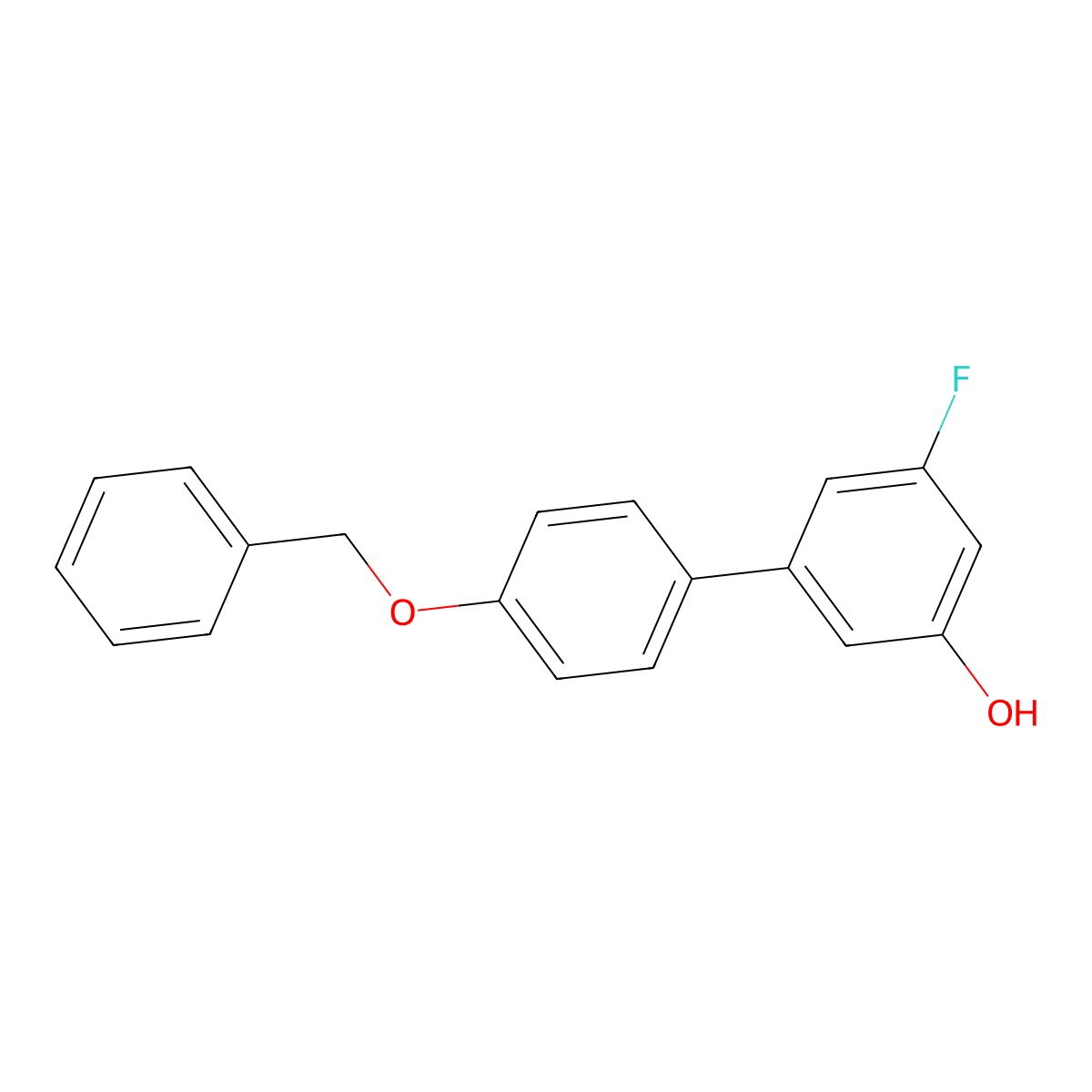 5-(4-Benzyloxyphenyl)-3-fluorophenol molecular structure, CAS 1261948-57-5