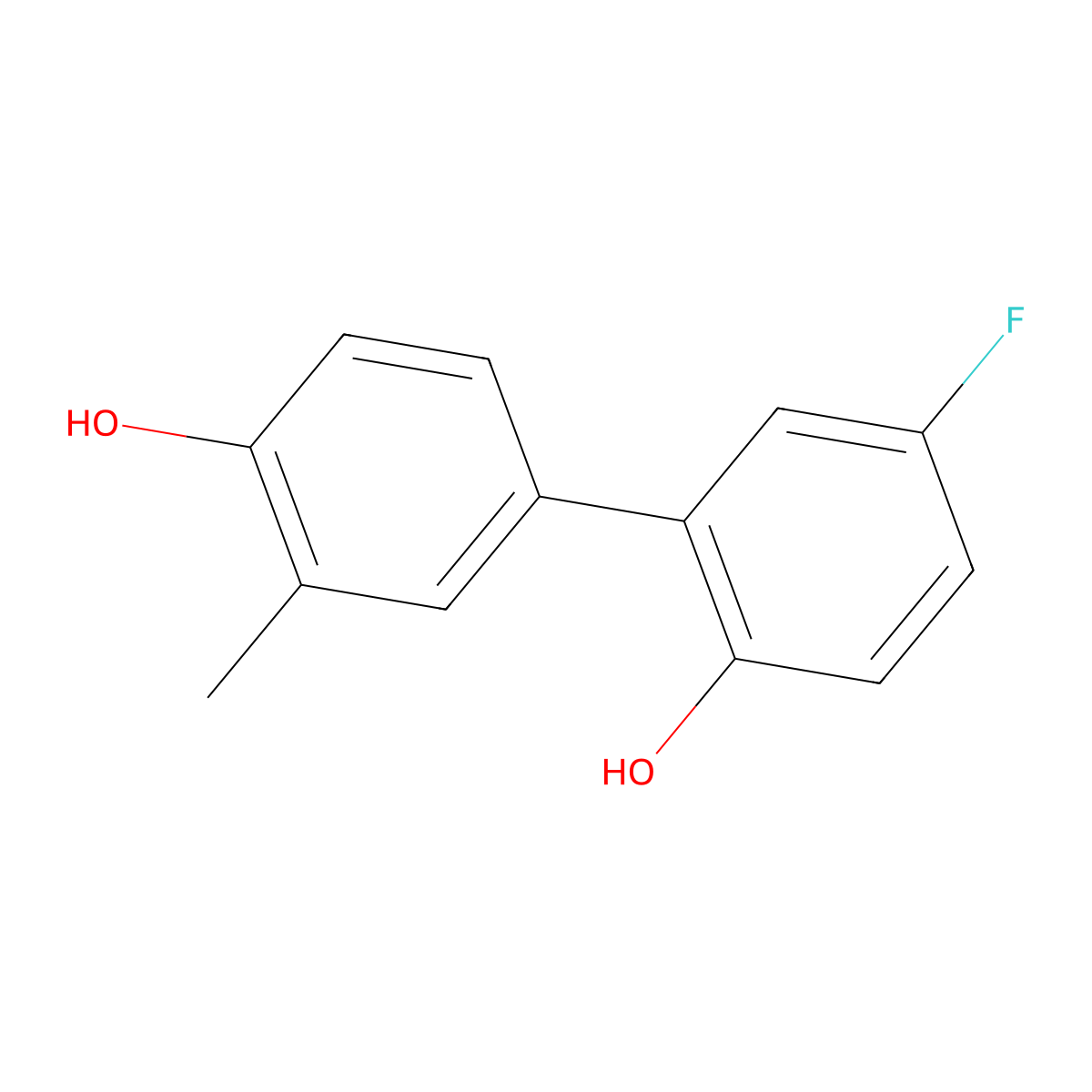 4-(5-Fluoro-2-hydroxyphenyl)-2-methylphenol molecular structure, CAS 1261948-60-0