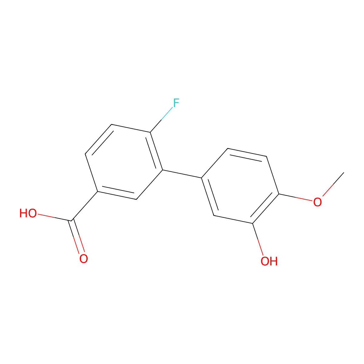 5-(5-Carboxy-2-fluorophenyl)-2-methoxyphenol molecular structure, CAS 1261948-65-5