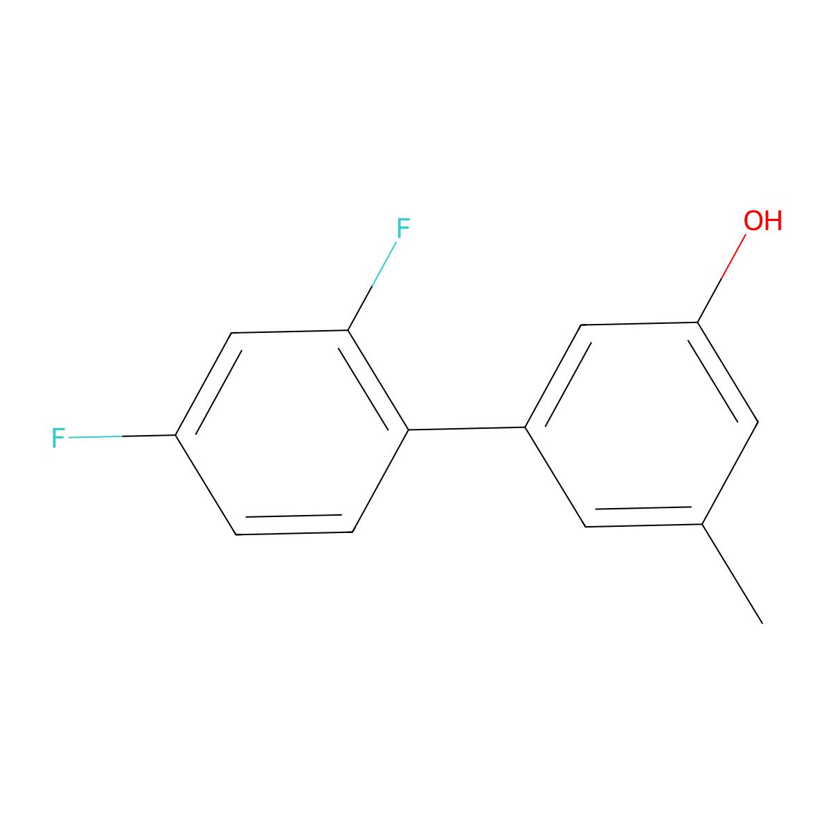5-(2,4-Difluorophenyl)-3-methylphenol molecular structure, CAS 1261948-67-7